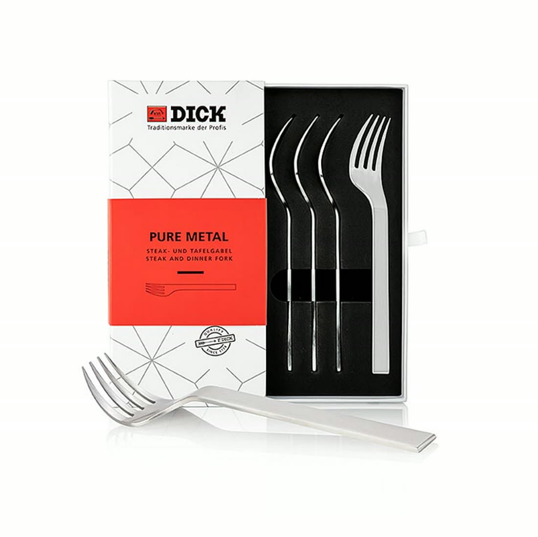 Dick Steak- und Tafelgabel Pure Metal 4-teilig