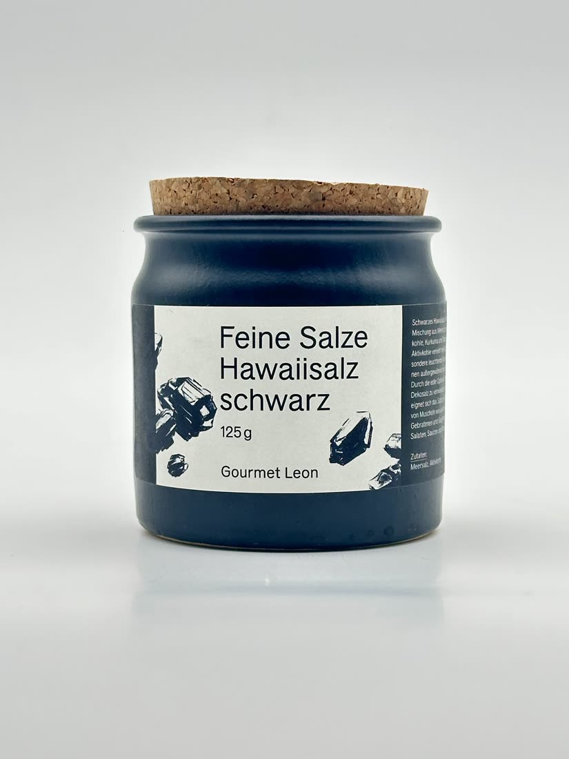 Hawai Salz schwarz im Steintopf 125g